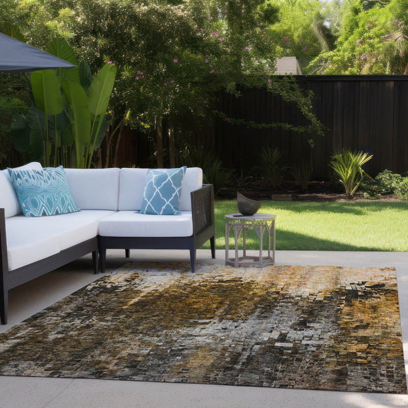 Tapis intérieur / extérieur Fayme, Rectangle 3 pi x 5 pi