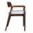 Amaroo Solid Mango Linen Upholstered Dining Arm Chair In Honey Date
