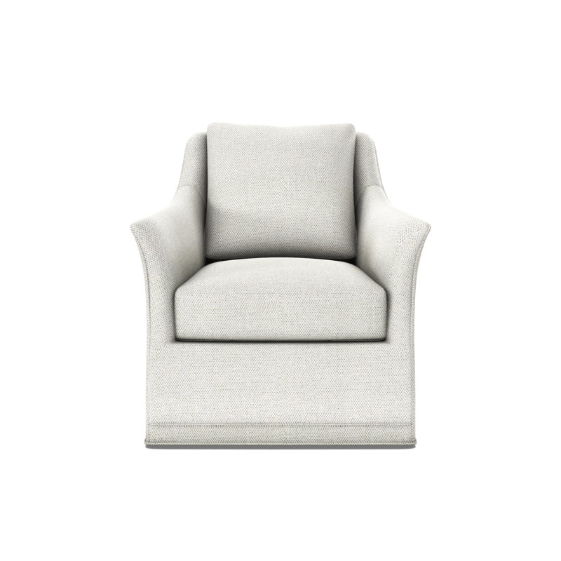Arcadia Flared Arm Swivel Chair, Dreamy Seasalt
