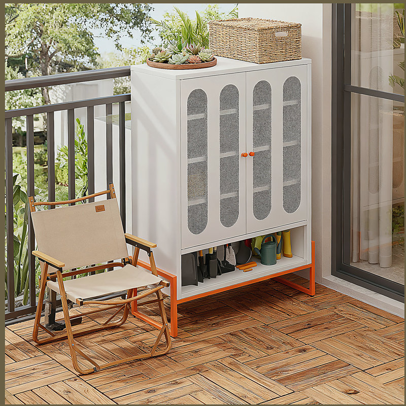 Armoire à chaussures moderne à double porte minimaliste avec portes réglables en filet et armoire de rangement à pieds hauts creux