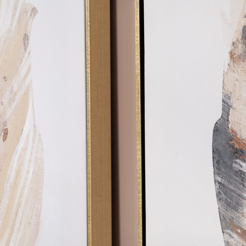 Bari 2-Piece Feather Framed Canvas Wall Art Set