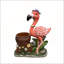 Sculpture de jardin Playful Flamingo avec jardinière intégrée et lumière solaire, ornement de jardin unique pour les présentoirs décoratifs