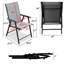 Chaises de salle à manger de patio en métal gris durable, conception empilable portable pour une utilisation extérieure