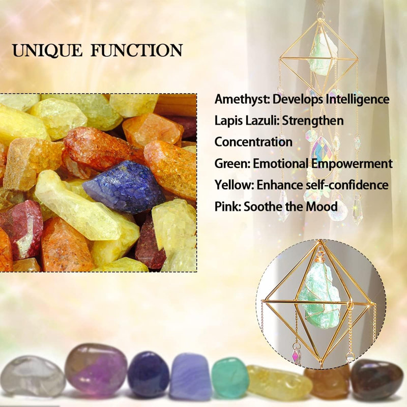 Attrape-soleil en cristal vert Fluorite vert