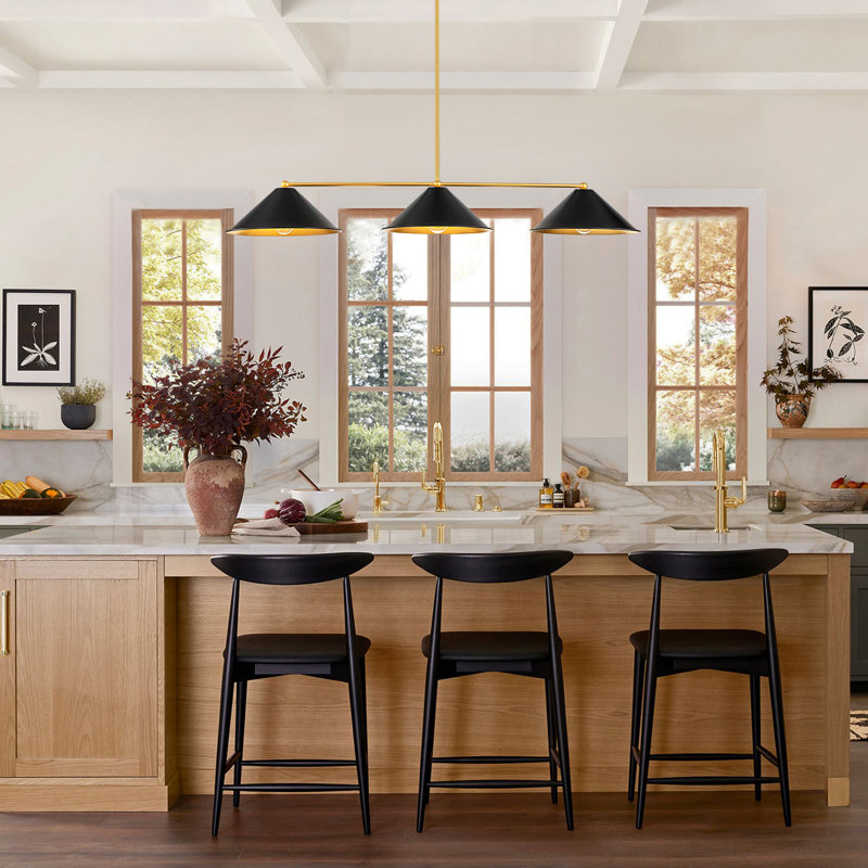 Fairhope 3 Light Dimmable Pendant, Black