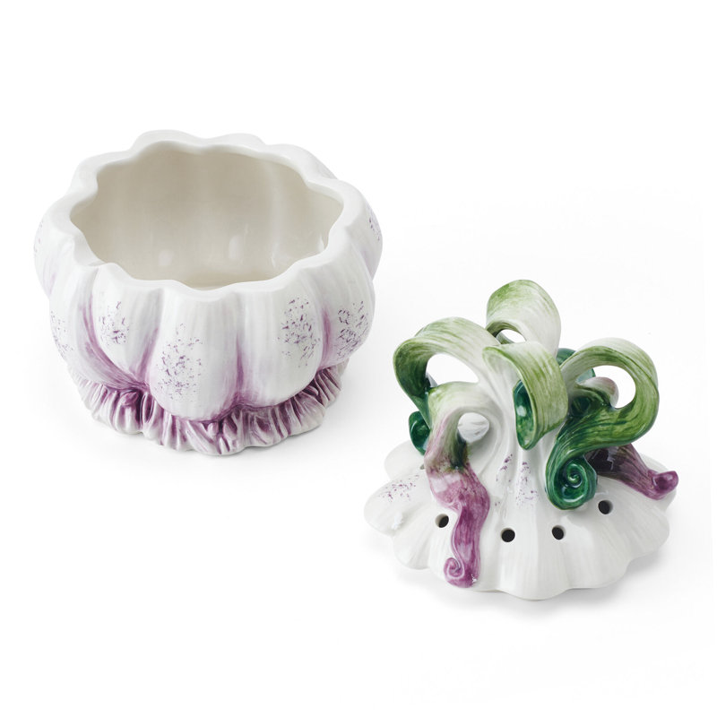Fitz and Floyd Sicily Green Garlic Keeper