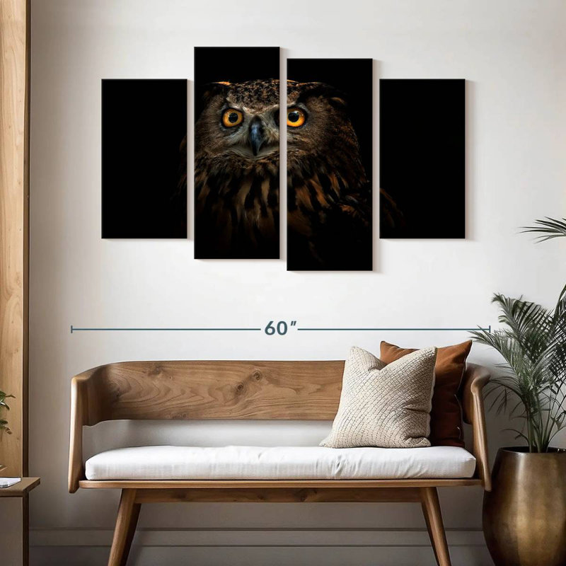 Brampt Owl Expression, 32" H x 52" W