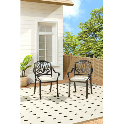 Outdoor Patio Dining Armchair with Cushion