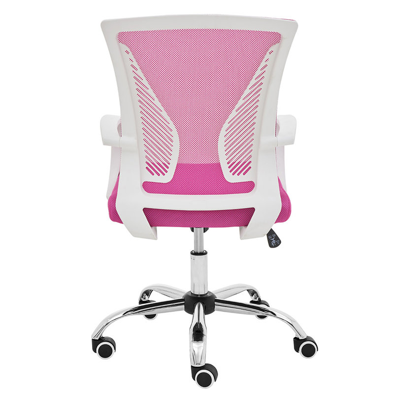 Chaise de travail en filet Mashea, Rose, Blanc