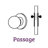 Passage Door Knobs with Round Rosette-43668864