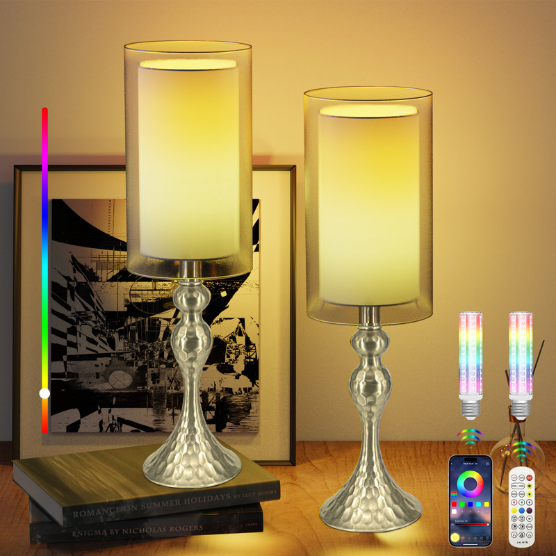 Dalin USB Table Lamp Lamp, Silver