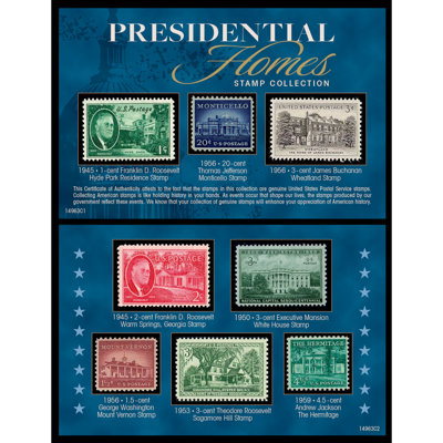 Trinx Presidential Homes Stamp Collection