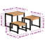 Stephanie Nesting Tables 3 Pieces Solid Wood