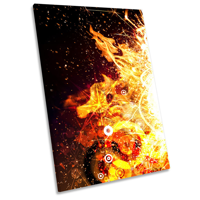 Abstract Flames - Wrapped Canvas Print, 45.7cm H x 30.5cm W