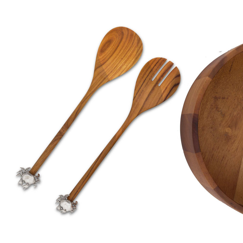 Sea And Shore Wood Salad Bowl