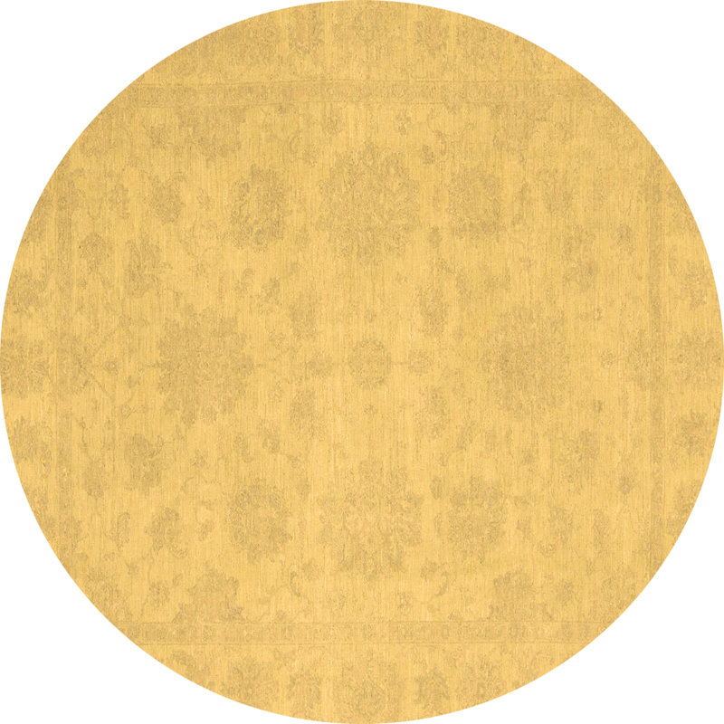Tapis brun rond fabriqué à la machine 7 pi Jaycey