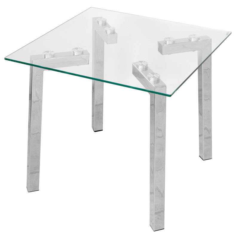 Beatriz Glass Top End Table