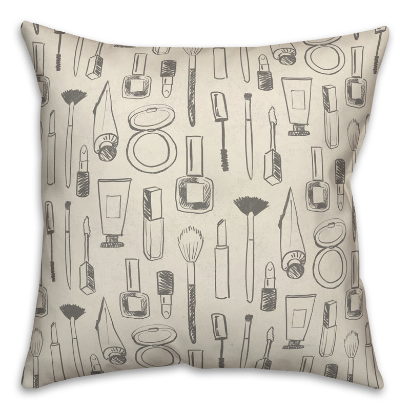 No Decorative Addition Throw Pillow, Gray/White