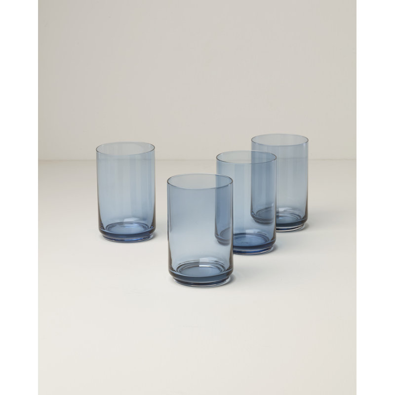 Lenox Tuscany Stackable Coolers, Set of 4, Blue, Blue, 17 Oz
