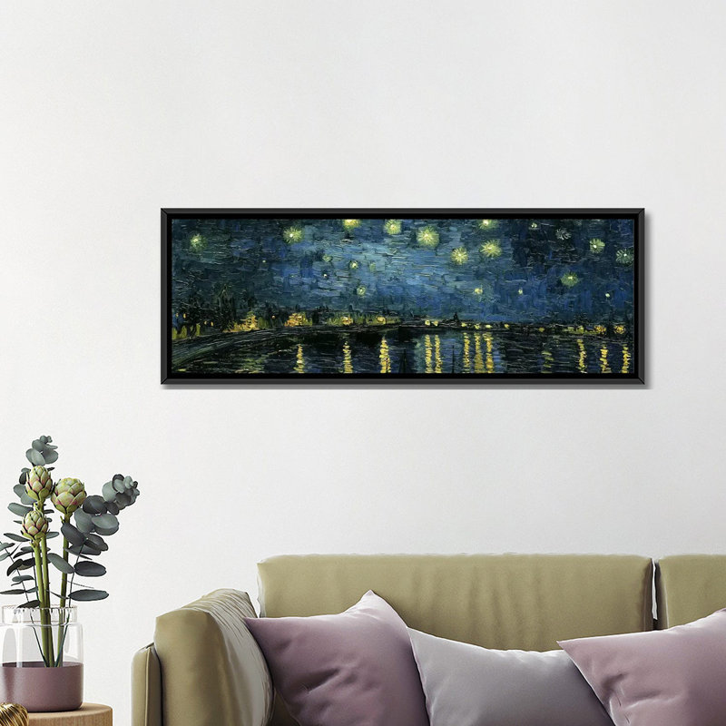 «Starry Night over the Rhone» par Vincent Van Gogh, reproduction d'art sur toile tendue, H 16 po x l 48 po x P 1,5 po