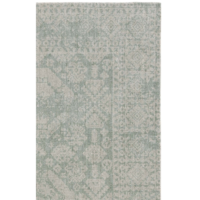 Alleine Hand Loomed Wool/Cotton Oriental Rug in Sage/Green, Runner 2'3" x 8'