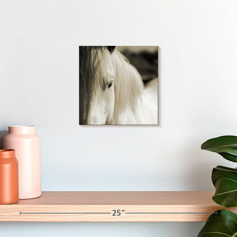 Ronce les chevaux blancs de Camargue III, H 10 po x l 10 po