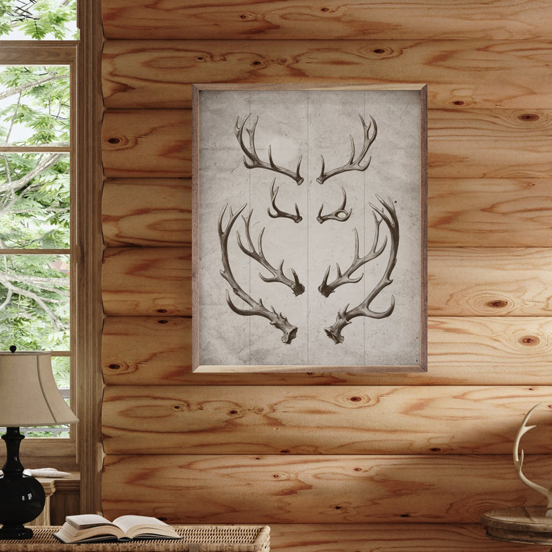 Bois de cerf blanc, H 20 po x l 16 po, Blanc