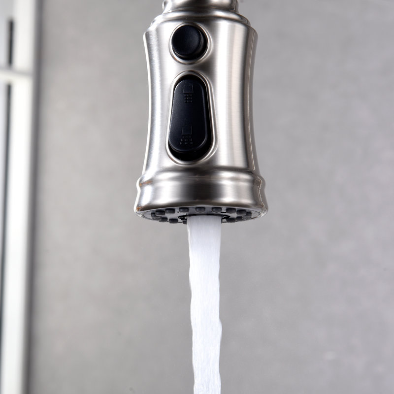 Sumerain S6132P-XX-6133 Pull Out Kitchen Faucet, Stainless Steel