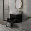 Ensemble de meuble-lavabo mural 24 po avec lavabo, deux tiroirs, lavabo en céramique, assemblage facile, poignée longue en métal doré, 2 tiroirs de rangement-123654595