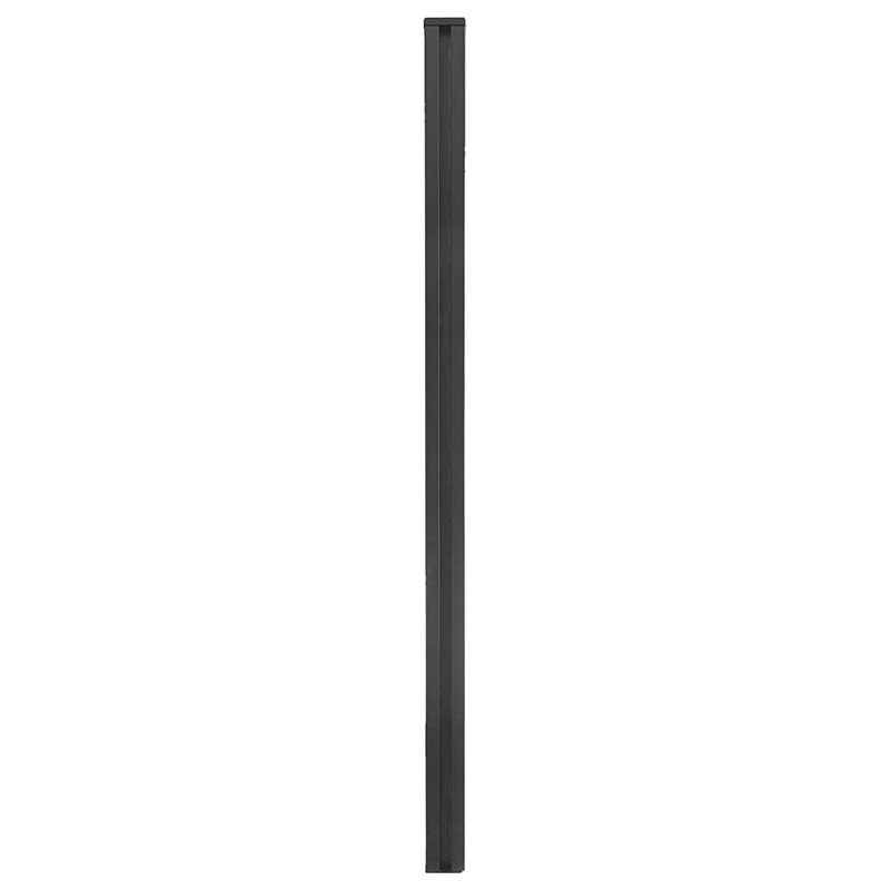 Paquet de 1 poteau de clôture sans creusage de 6 pi, poteau de clôture en métal noir mat réglable à 3 voies pour panneaux de bois