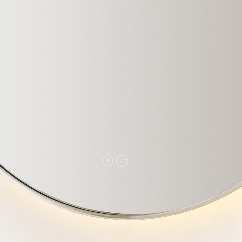 Cadre Round Mirror 30x30 from Generation Lighting , Brushed Nickel, 30" x 30"