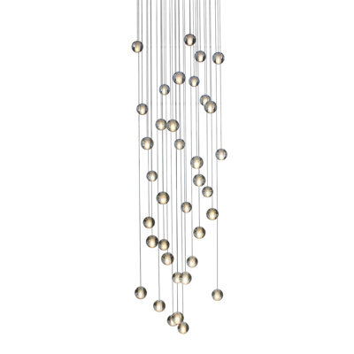 Lustre en verre à intensité variable 36 lumières Bastion