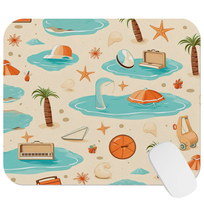 Coastal Ocean Shore XI Coastal Landscapes Tropical Beaches Nautical Gaming Cute Office Laptop Desk Pad Gift Mat Square Rectangle Non-Slip Mousepad