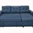 Convertible L-Shaped Sectional Sleeper Sofa Bed-928520532
