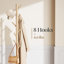 Williamston 8 - Hook Coat Rack, Freestanding Adjustable Solid Wood Coat Rack, Small Space Friendly-623285445