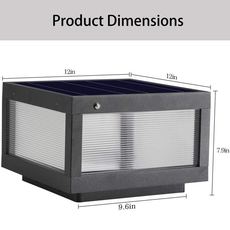 7.9'' Solar Powered Integrated LED Color Changing Outdoor Floor Lamp