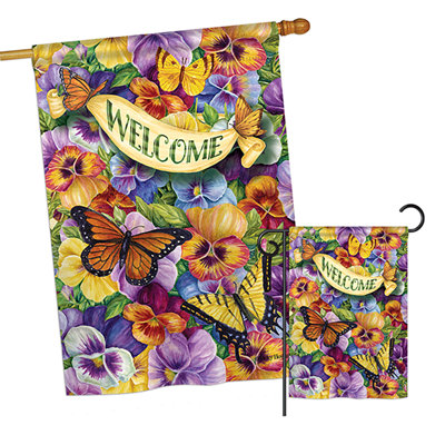 Double Sided 40'' H x 28'' W Polyester Animal Flag Set