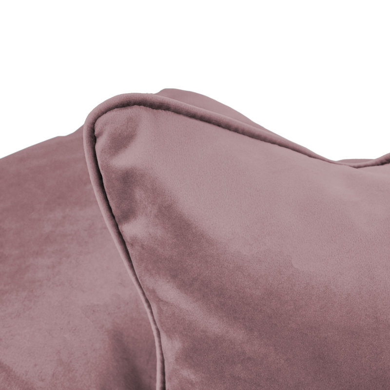 Coussin rectangulaire en microfibre lombaire avec passepoil, paquet de 2, Mauve, Rectangulaire H 16 po x l 24 po