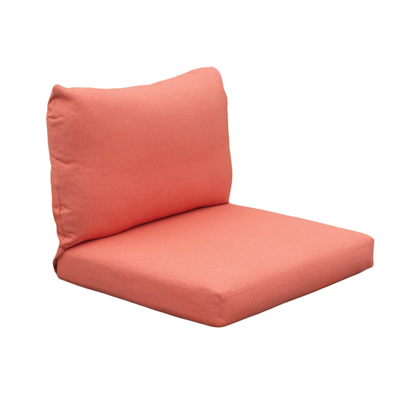 TB Lounge Tommy Bahama 1 - Piece Outdoor Seat/Back Cushion, Bamboo Bay Mango, 24"W x 24"L