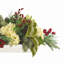 Holiday Arrangement with Hydrangeas, Ribbons and Berries