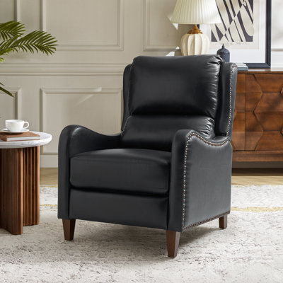 Neliyah 28.75" Wide Genuine Leather Recliner