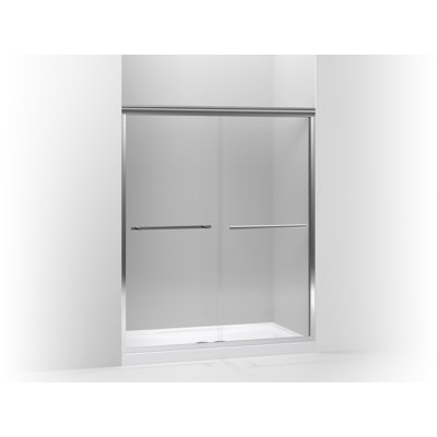 Porte de douche à double glissement coulissante 59,63 po x 70,06 po avec technologie cleancoat®