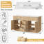 Meuble-lavabo double sur pied de 152 cm (60 po) avec portes et tiroirs cannelés, naturel-2023344220