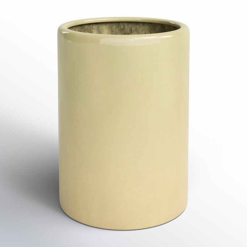 Pot à fleurs en céramique Hailee, Crème