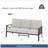 70 Inches All-Weather Metal 3-Seat Patio Sofa-857314388