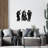 Elegant Black Decorative Metal Wall Accessory, 24.0 x 18.5 inches | 100% Metal Construction, Thickness: 0.05 inches | Perfect for Home Decor, Living Room, and Office Spaces, Stylish and Durable Design