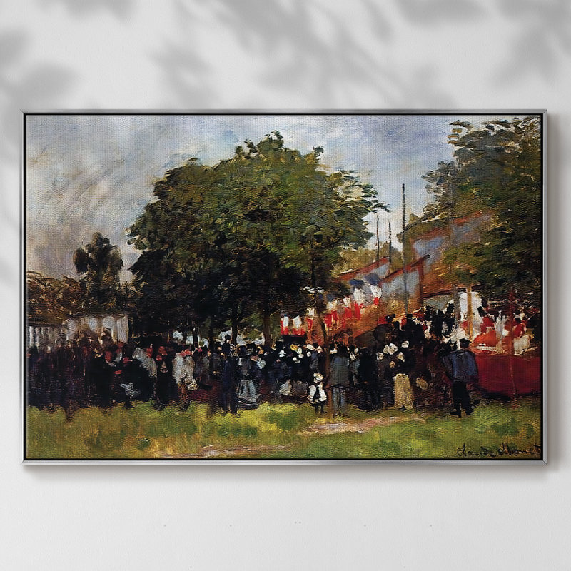 Festival à Argenteuil, 1872, H 17 po x l 25 po x P 2 po, Argent