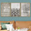 «Geometric Line», motif industriel grunge foncé, collage, illustrations géométriques abstraites encadrées sur toile, 3 pièces-91259974-91259976