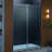 WOODBRIDGE Frameless Single Sliding Shower Door, 56-60" Width x 80"Height with 3/8"(10mm) Clear Tempered Glass-115676918