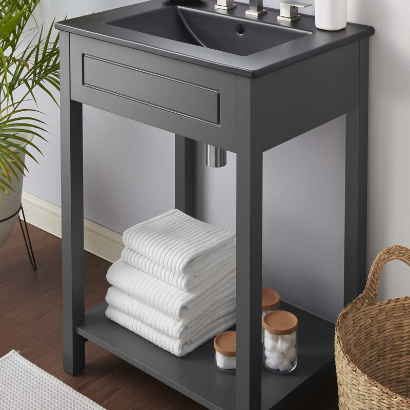 Meuble-lavabo 24 po Modway Altura, gris, Noir